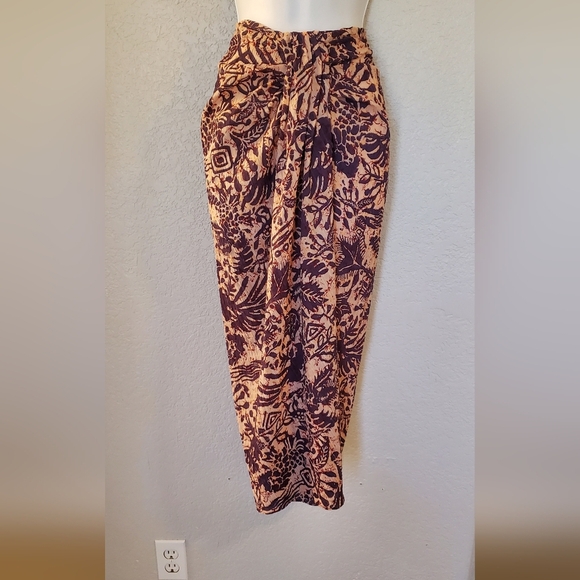 ZARA Purple and Tan Swim Cover-Up Sarongs Beach Swim Skirt Size XS - Picture 2 of 7